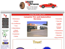 Tablet Screenshot of bellevuetireandauto.com